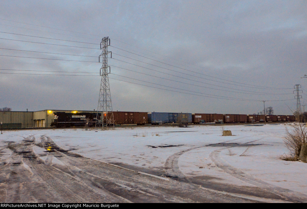 NS GP38-2 Locomotive making moves in the yard